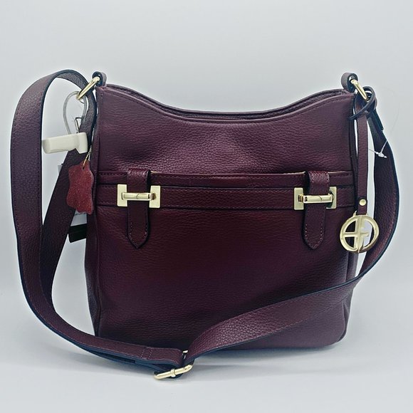 Giani Bernini Pebbled Leather Bridle Crossbody - Picture 2 of 5